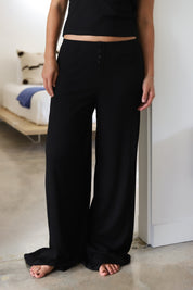 Black Button Lounge Pant