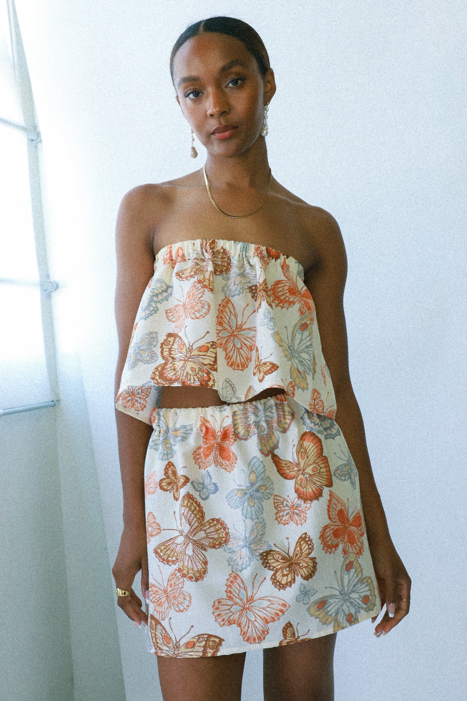 X PRISM Butterfly Strapless Top