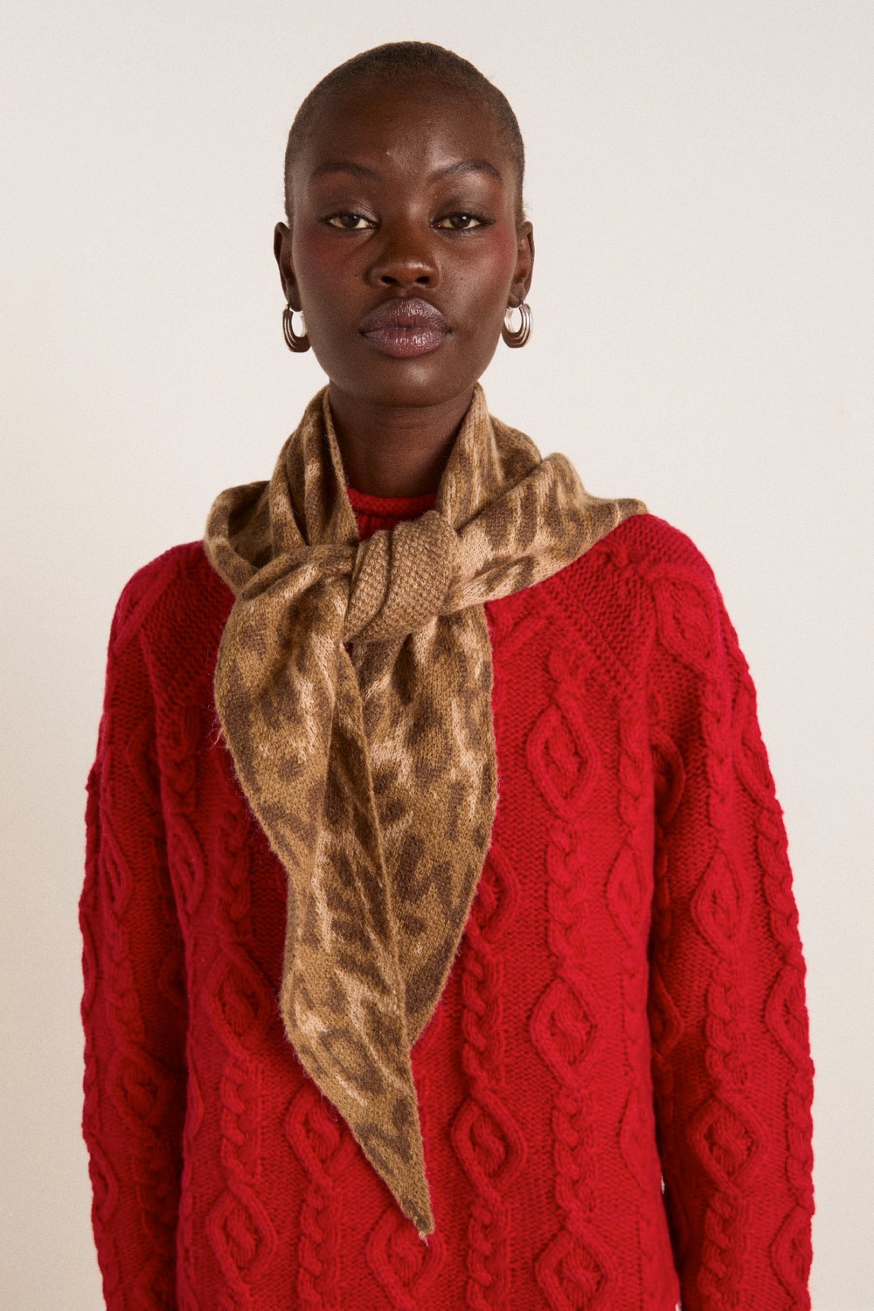 Leopard Triangle Scarf