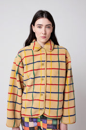 Color Striped Sherpa Jacket