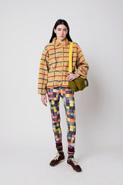Color Striped Sherpa Jacket
