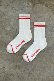 Clean White Boyfriend Socks