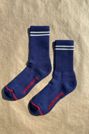 Navy Boyfriend Socks