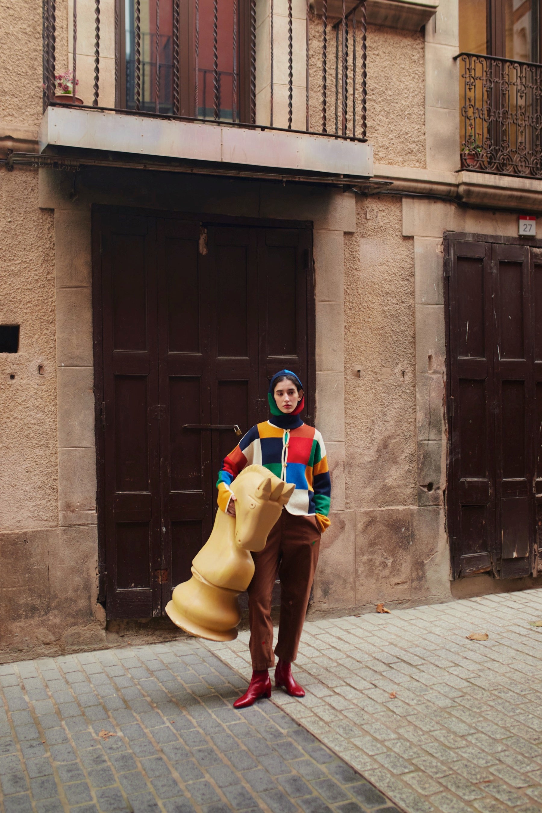 Multicolor Check Cardigan