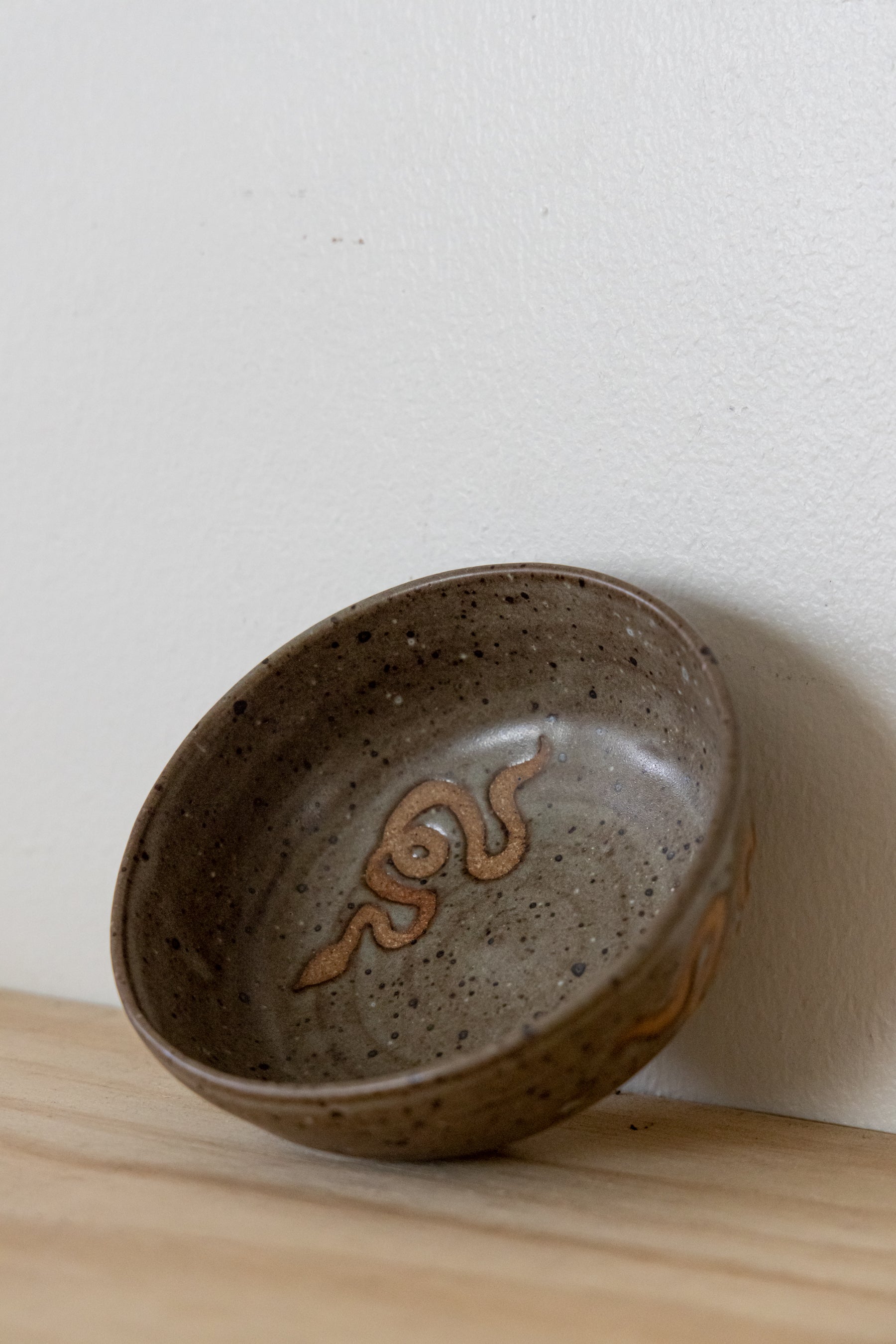 Small Taupe Snake Bowl