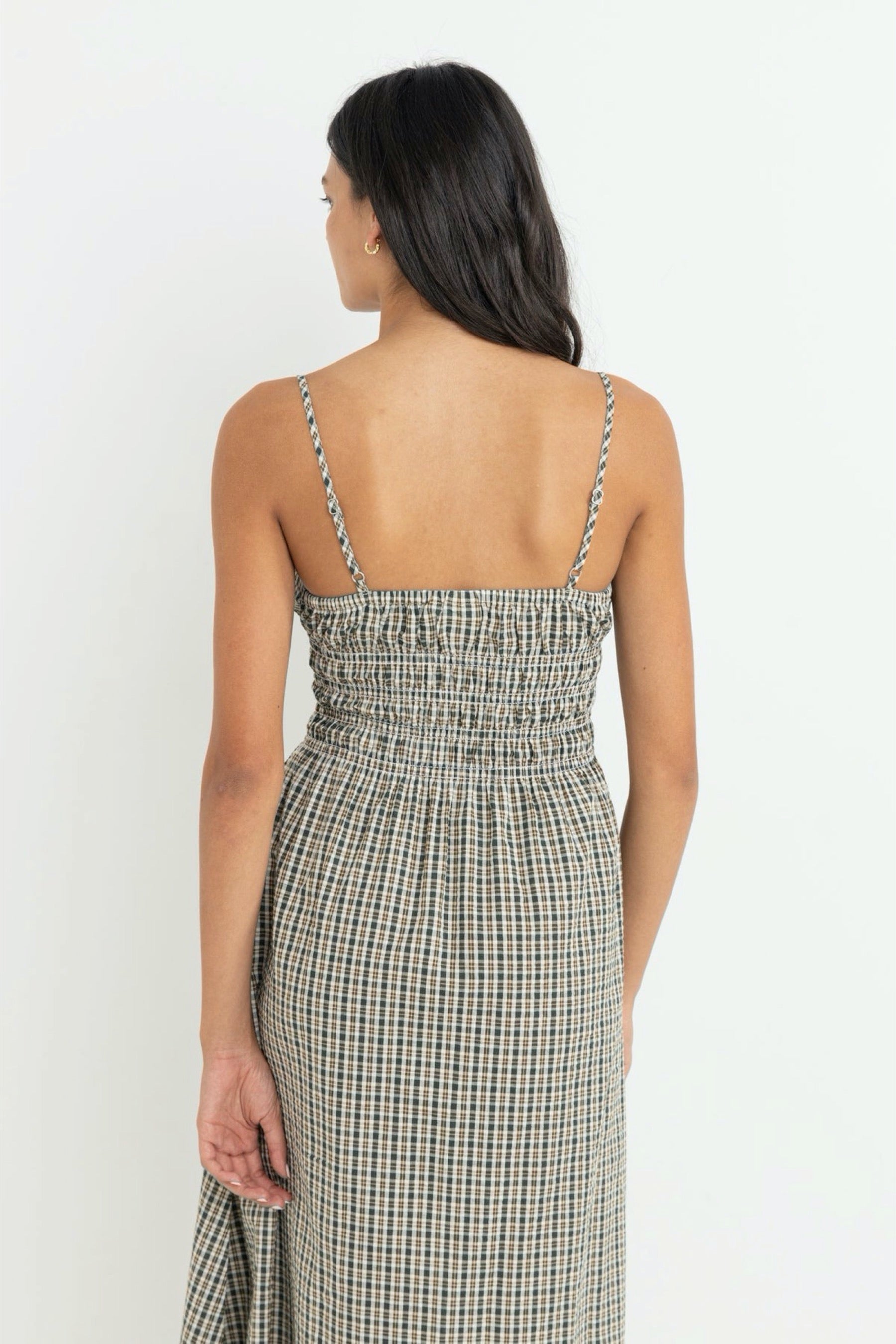 Olive Antibes Plaid Dress