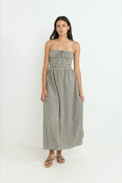 Olive Antibes Plaid Dress