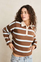 Rugby Stripe Knit Polo