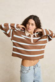 Rugby Stripe Knit Polo