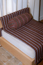 Mocha Lavender Check Amos Bolster