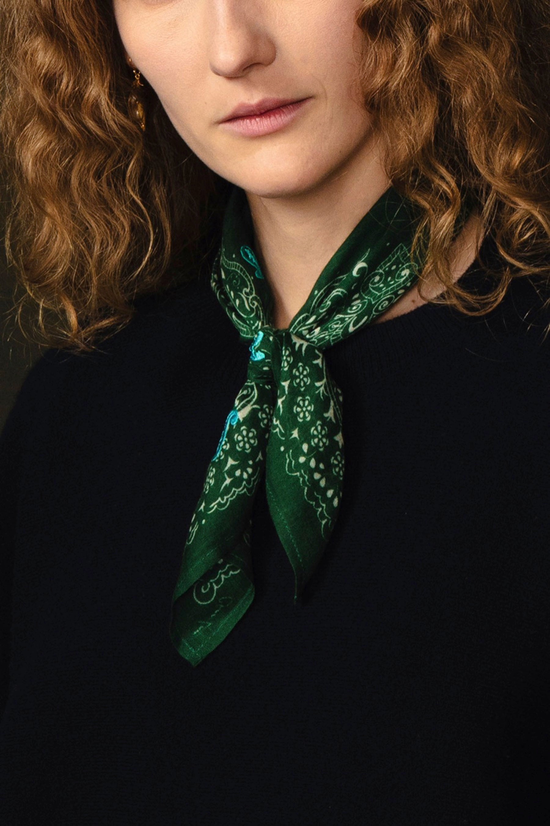 Eden Green Paisley Bandana