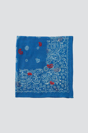 Mediterranean Blue Paisley Bandana