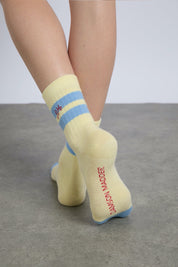 Yellow & Blue Sporty Socks