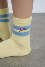 Yellow & Blue Sporty Socks