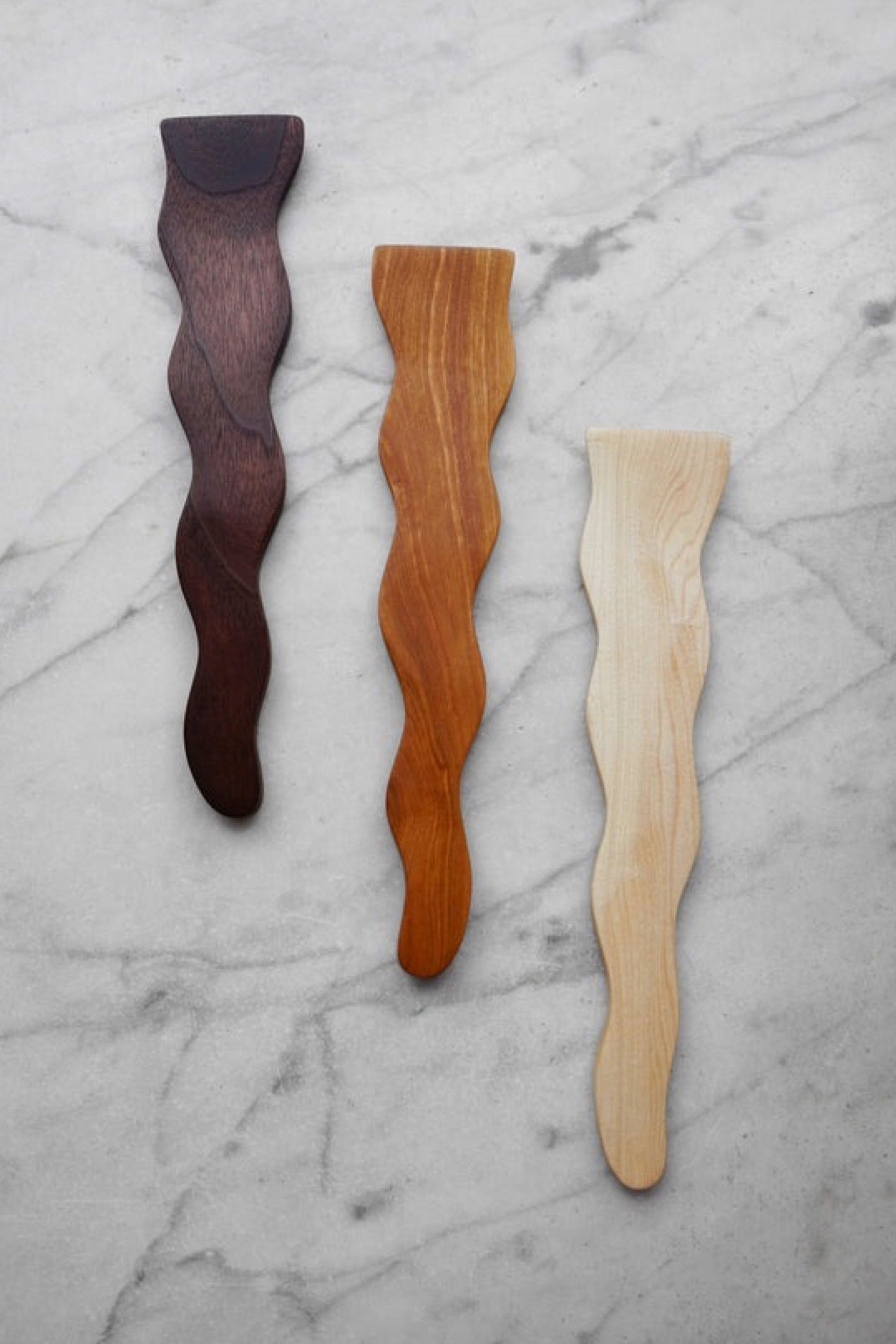 Maple Wood Wavy Spatula