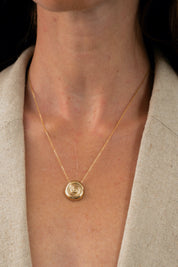 Bronze Small Compass Necklace