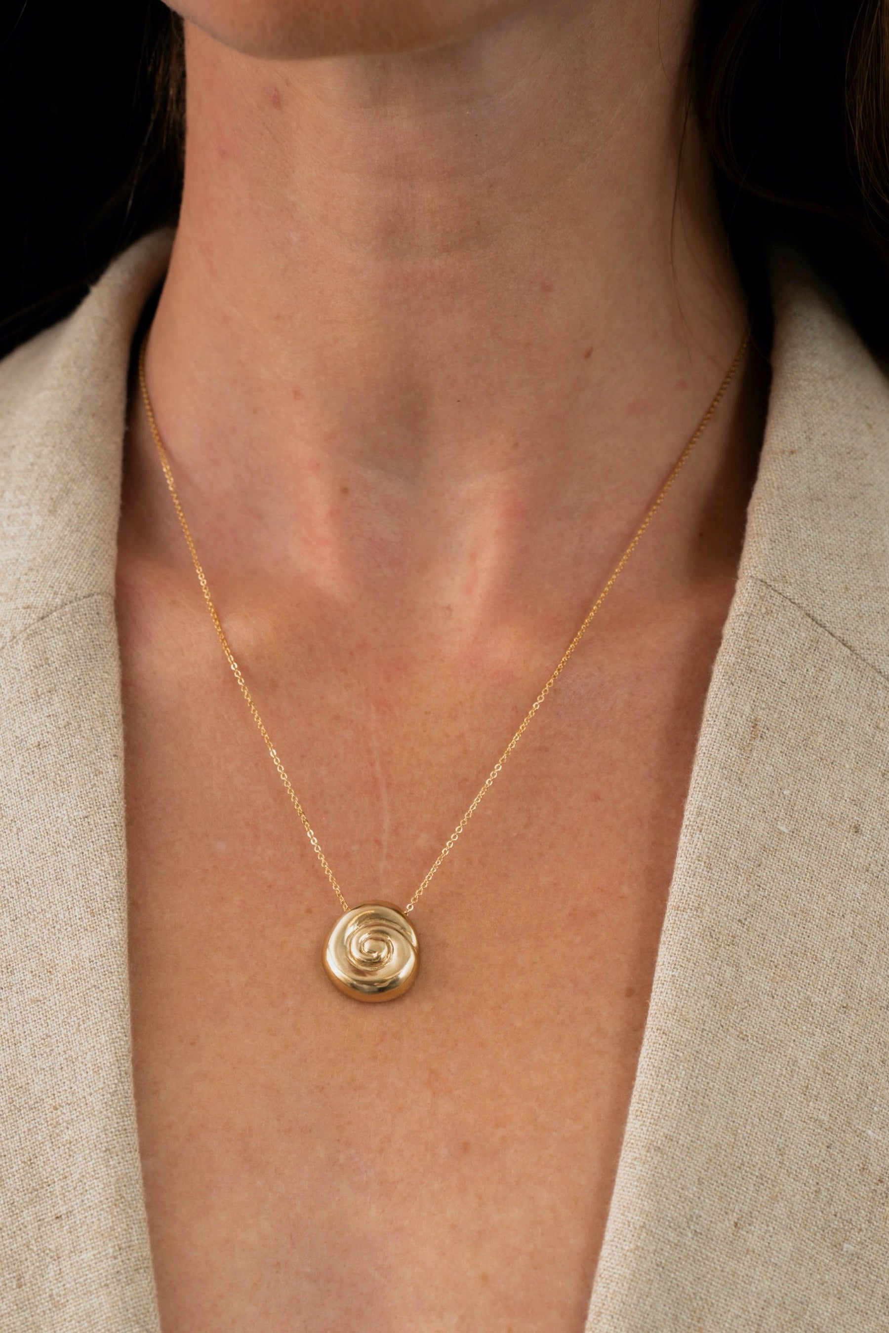 Bronze Small Compass Necklace