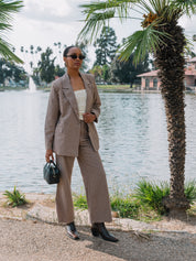 Khaki Gingham Sailor Pant