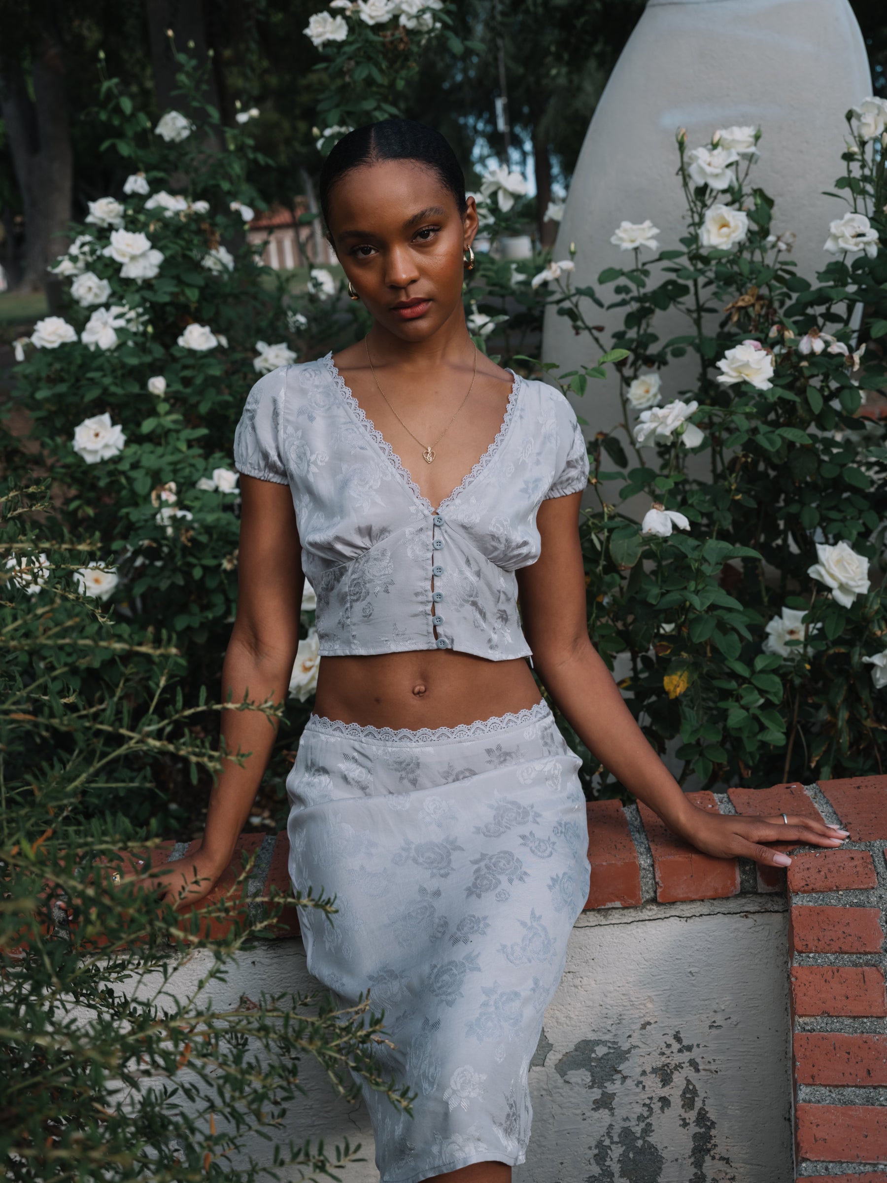Satin Rose Oksani Top