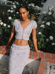 Satin Rose Oksani Top