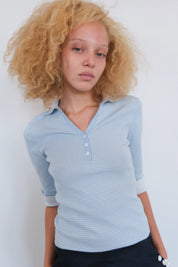 Blue Striped Naomi Top