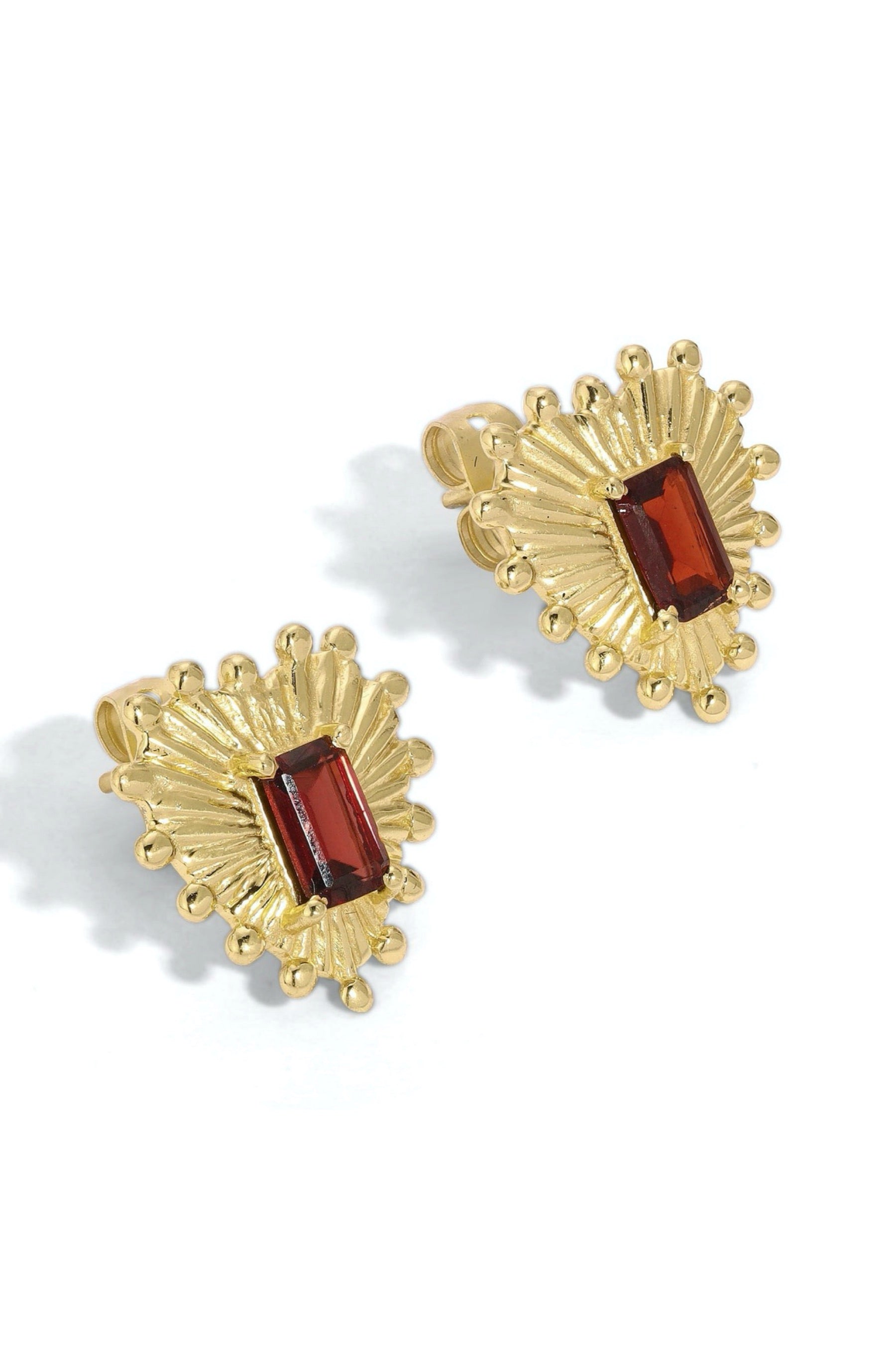 Gold Adelina Heart Earrings