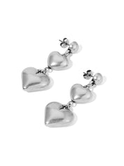 Silver Lia Heart Earrings