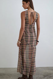 Blurry Check Elska Dress