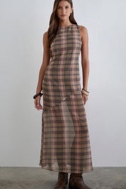 Blurry Check Elska Dress