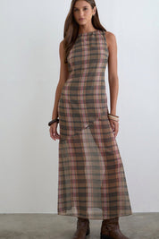 Blurry Check Elska Dress