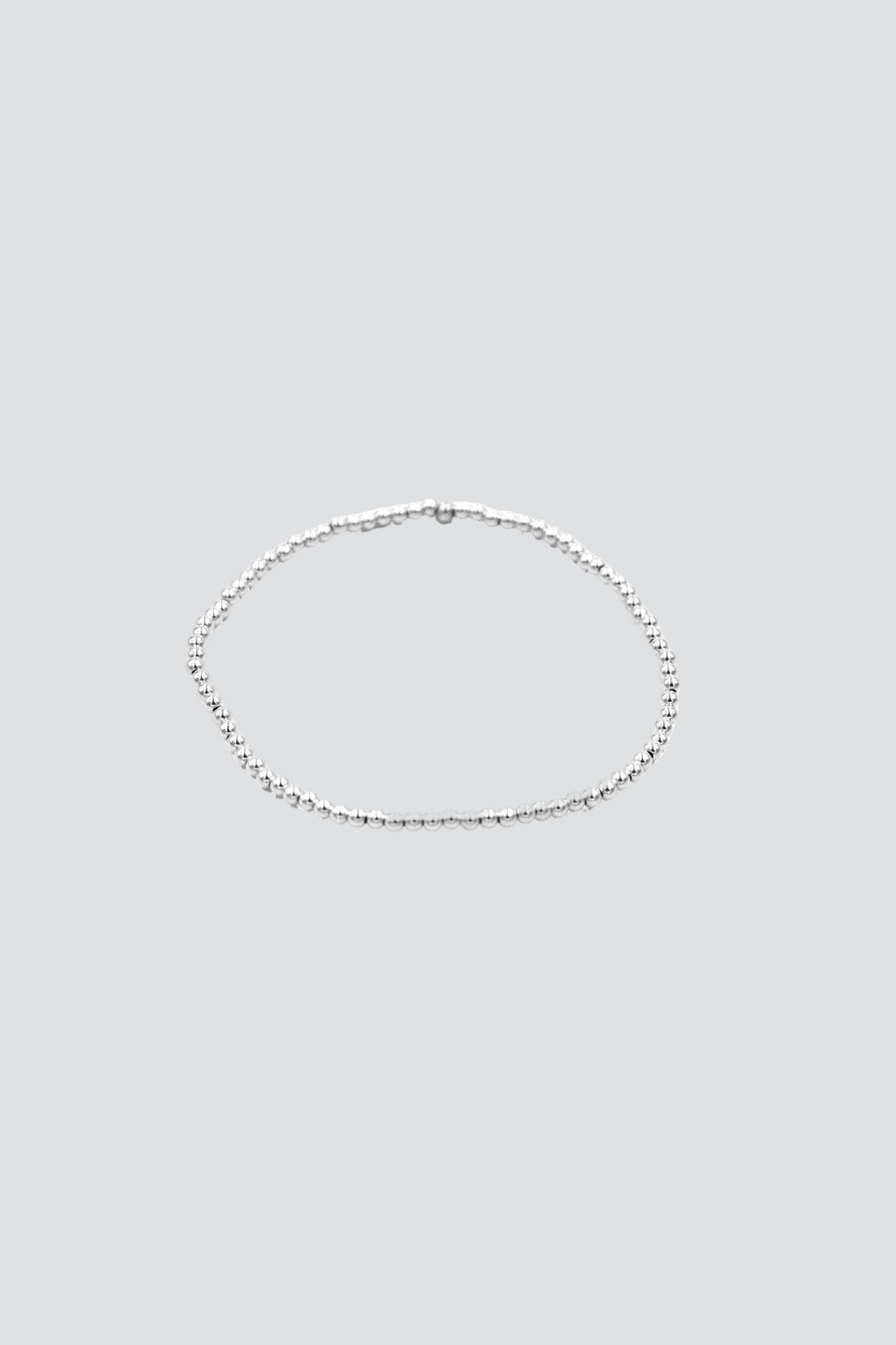 Silver Beaded Anklet