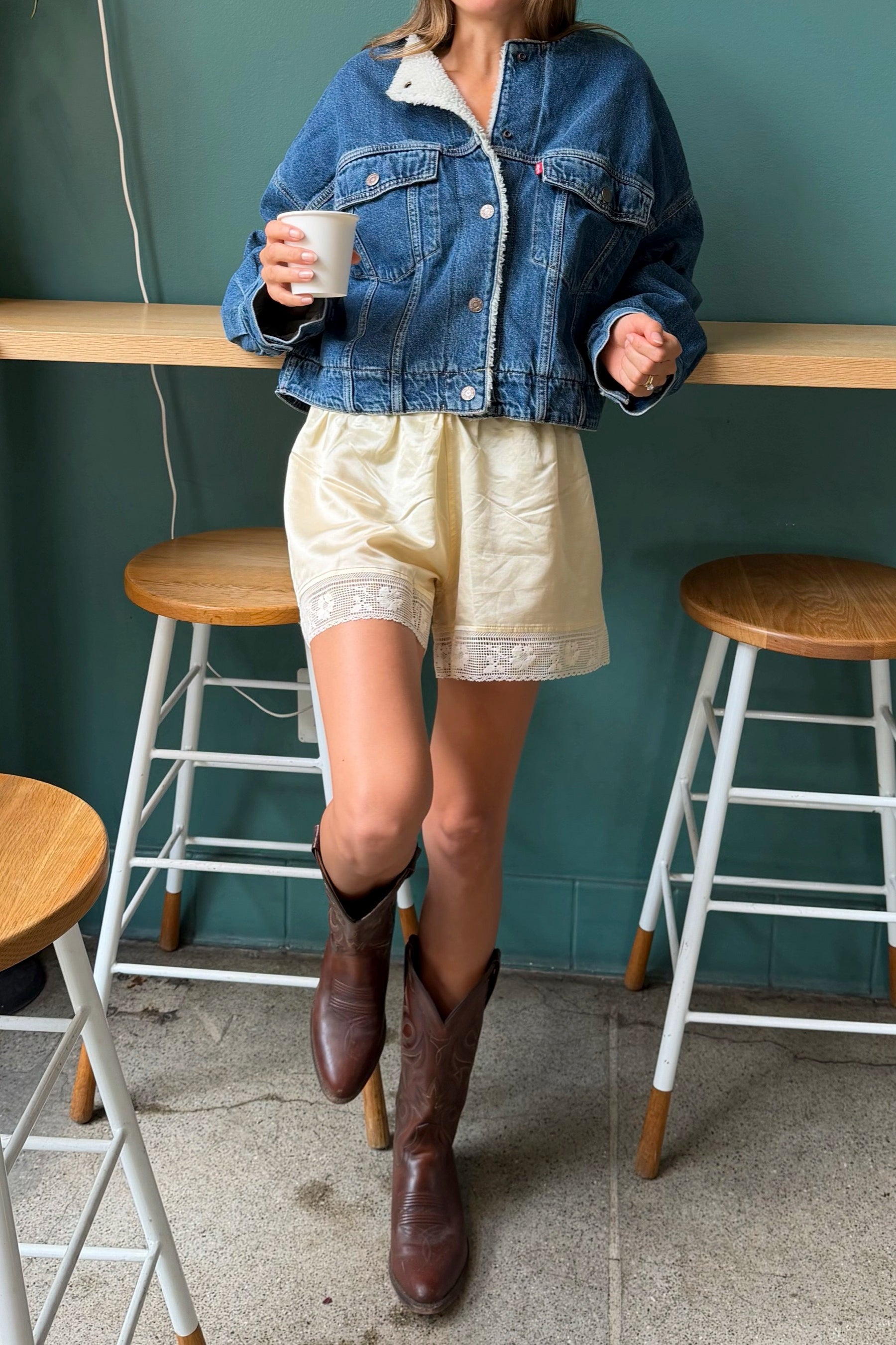 Rogue Rumor Crop Sherpa Jacket