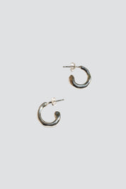 Silver Small Fluid Hoops
