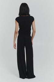 Black Button Lounge Pant