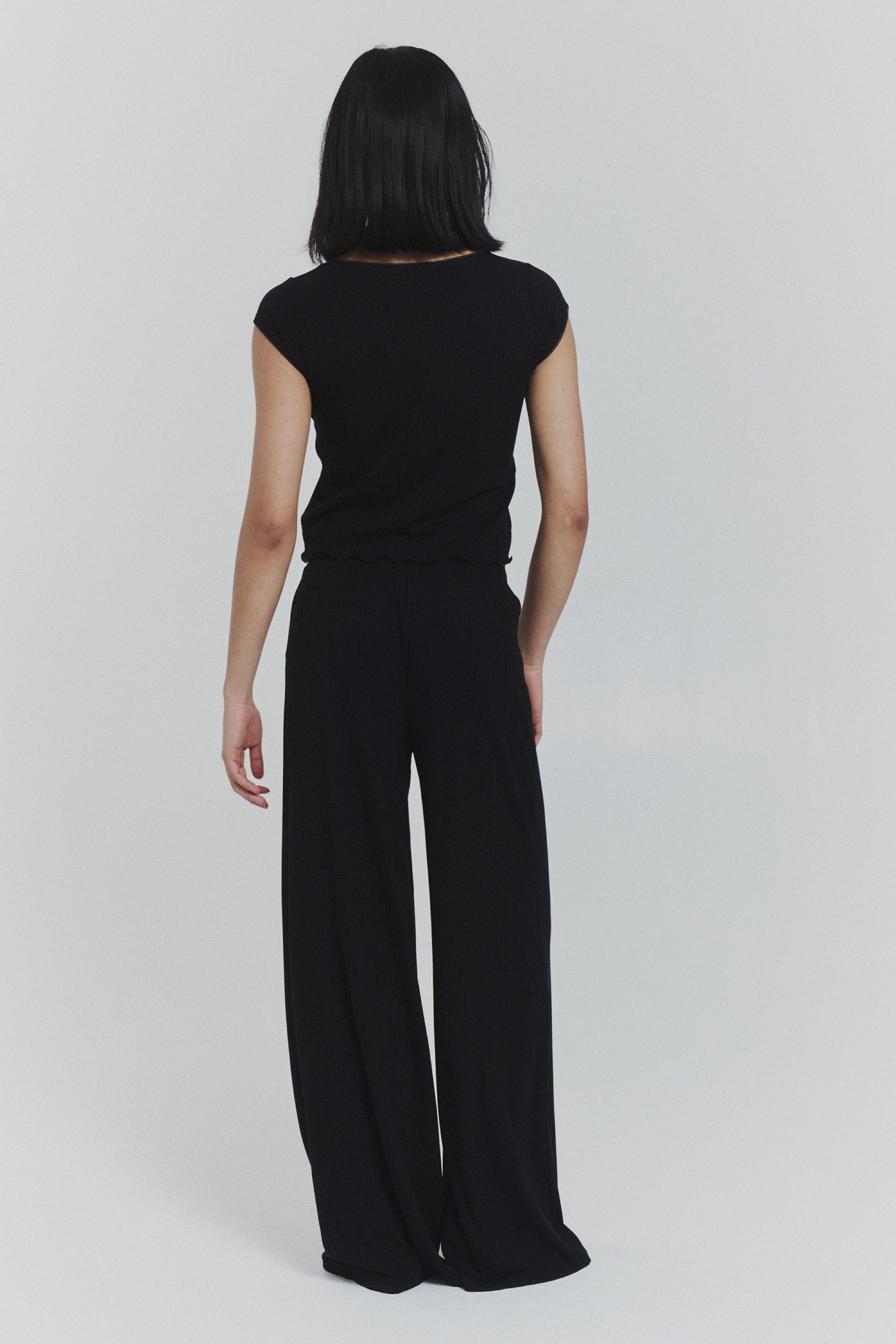 Black Button Lounge Pant