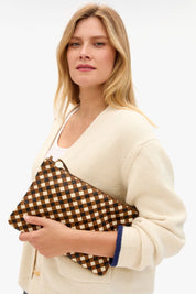 Oat Woven Diagonal Flat Clutch