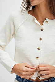 Optic White Sydney Shrunken Cardi