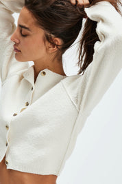 Optic White Sydney Shrunken Cardi