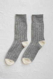 Grey Classic Cashmere Socks