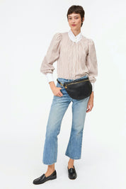 Black Perforated Grande Fanny