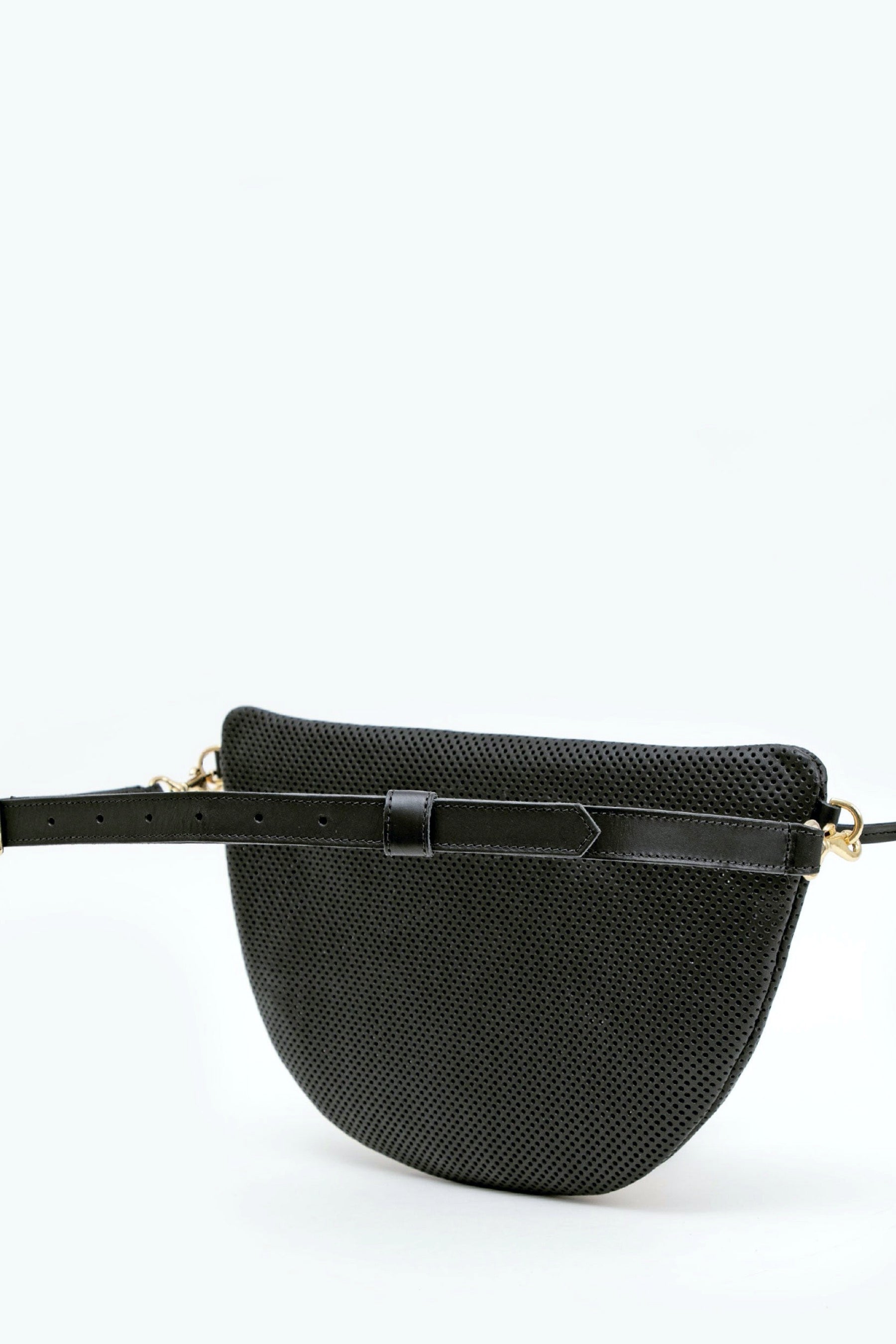 Black Perforated Grande Fanny