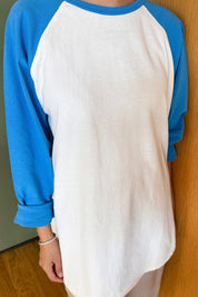 Blue Heavy Cotton Raglan