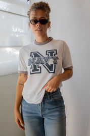 Navy Ringer Tee