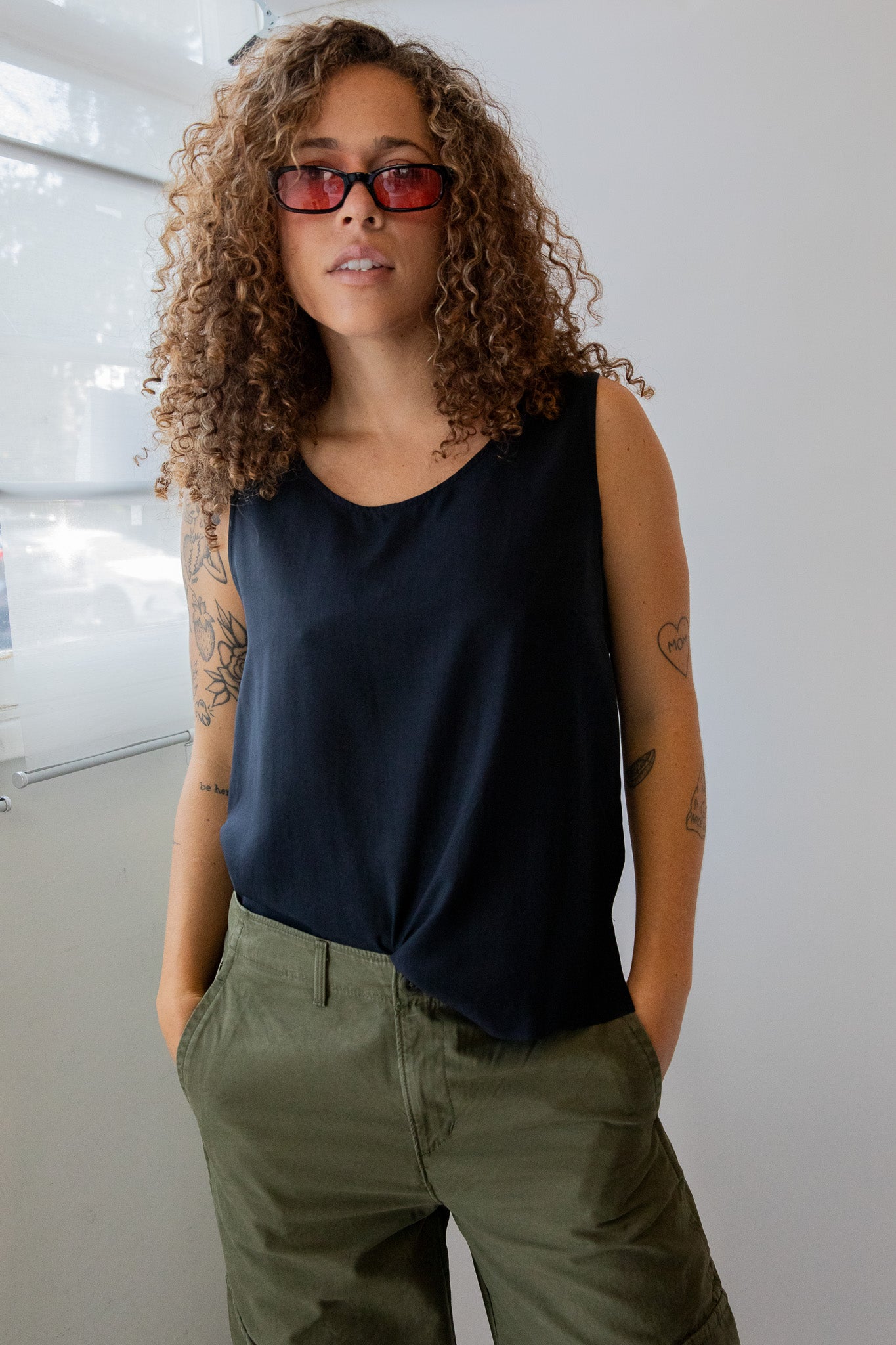 Black Silk Tank