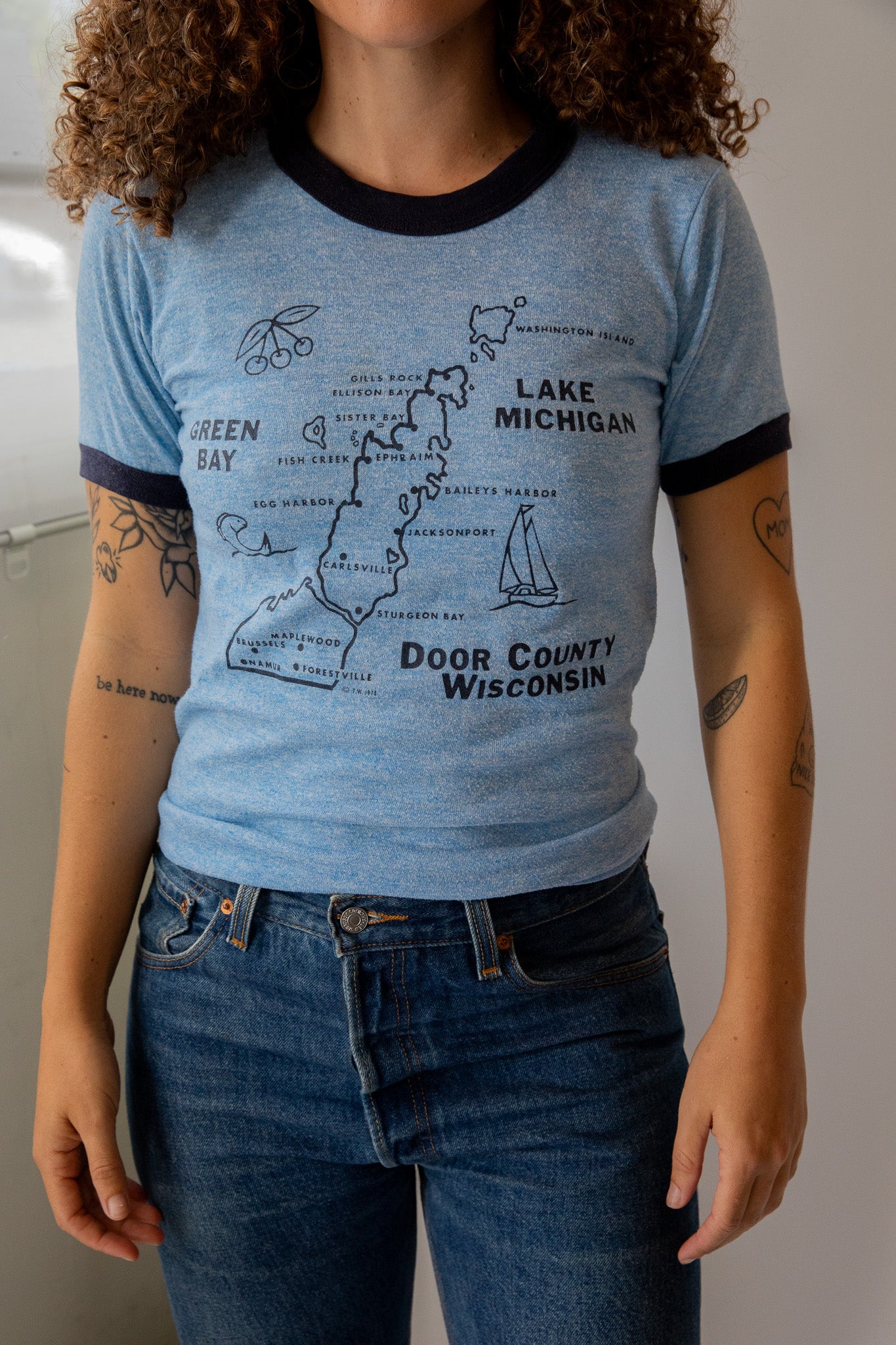 Lake Michigan Ringer Tee