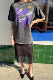 Black Lace Vanity Fair Slip Dress