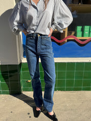 Gold Crest Button Jeans