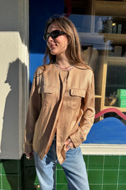 Beige Stripe Silk Dior Shirt