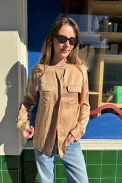 Beige Stripe Silk Dior Shirt
