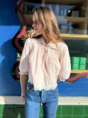 Pale Pink Barbizon Bed Jacket